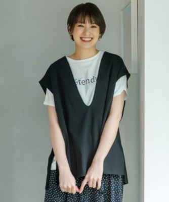 集英社HAPPY PLUS STOREany FAM（エニィファム）/【洗濯機可/接触冷感/UVカット】Ｖネックチュニック
