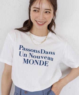 集英社HAPPY PLUS STORE組曲 S（クミキョク　エス）/【綿100％】フロッキープリント Ｔシャツ