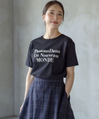集英社HAPPY PLUS STORE組曲 S（クミキョク　エス）/【綿100％】フロッキープリント Ｔシャツ
