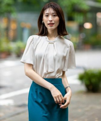 集英社HAPPY PLUS STOREany SiS（エニィスィス）/【洗える】4WAY半袖 ボウブラウス