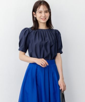 集英社HAPPY PLUS STORE組曲（クミキョク）/【UVケア・接触冷感】ソフトローンパフスリーブ ブラウス