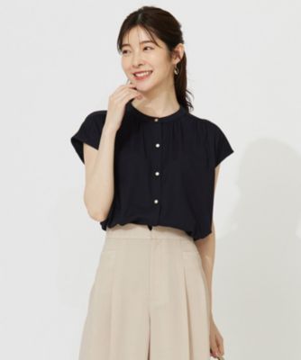 集英社HAPPY PLUS STOREany SiS（エニィスィス）/【接触冷感・UVカット・洗える】ハイストレッチスムース2WAY ブラウス