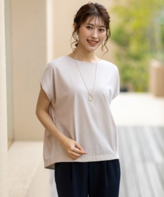 集英社HAPPY PLUS STOREany SiS（エニィスィス）/【接触冷感・UVカット・洗える】ハイストレッチスムースフレンチスリーブ カットソー