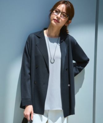 23区(ニジュウサンク)の【洗える】シアー ダブルブレスト ニット