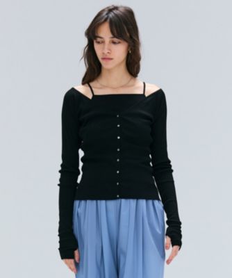 集英社HAPPY PLUS STOREBEIGE，（ベイジ）/【洗える・BAILA 10月号掲載】MARINO / 2WAYリブコンパクトカーディガン