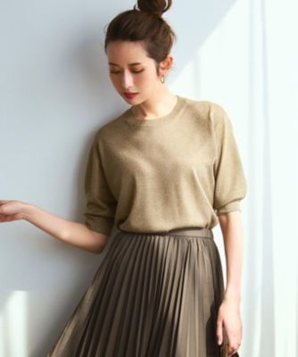23区(ニジュウサンク)の【洗える】オータムメタリック ラメ ニットT