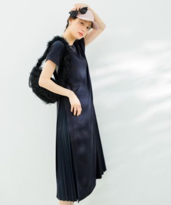 集英社HAPPY PLUS STOREany SiS（エニィスィス）/【接触冷感・UVカット・洗える】ハイストレッチスムースサイドプリーツ ワンピース