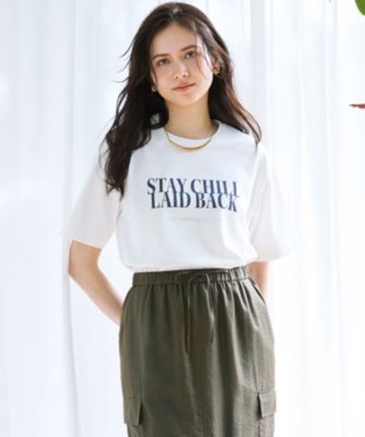 集英社HAPPY PLUS STORE23区（ニジュウサンク）/【SLOW/一部店舗限定】MVSコットン ロゴTシャツ