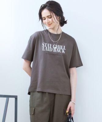 集英社HAPPY PLUS STORE23区（ニジュウサンク）/【SLOW/一部店舗限定】MVSコットン ロゴTシャツ