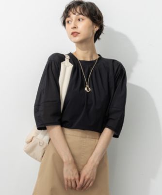 集英社HAPPY PLUS STORE23区（ニジュウサンク）/【洗える】クリアトリコットジャージー ギャザーフォルム カットソー