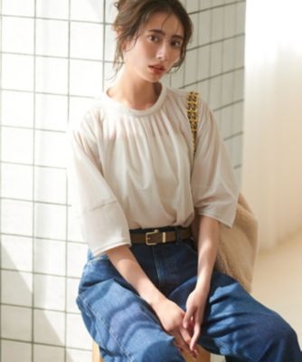 23区(ニジュウサンク)の【洗える】クリアトリコットジャージー