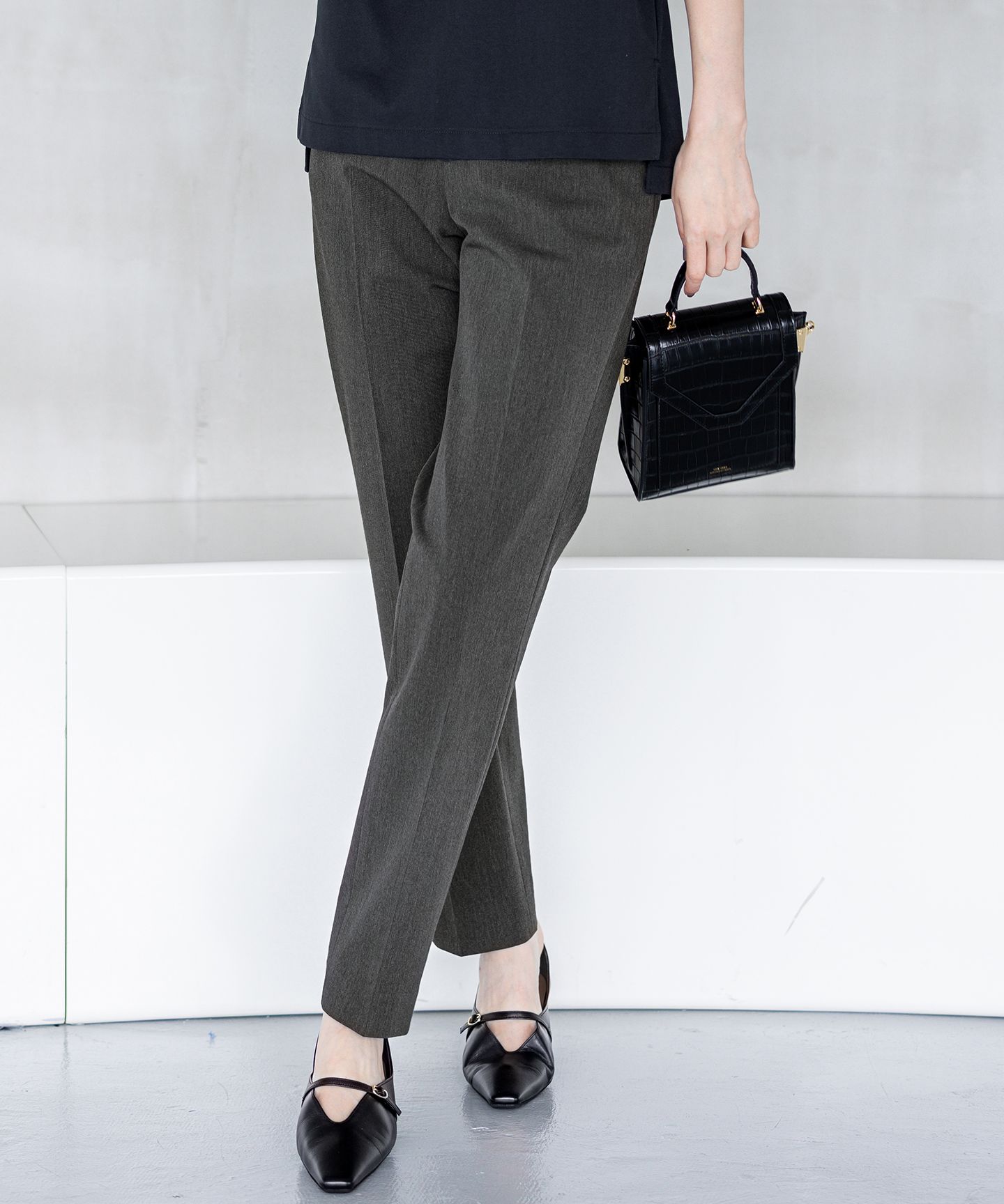 23区 L(ニジュウサンク エル)/【撥水加工/洗える】ドライ2WAYストレッチ テーパード パンツ