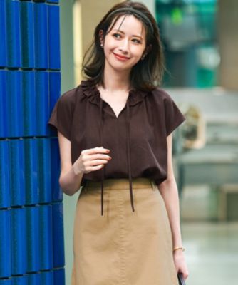 集英社HAPPY PLUS STORE23区 S（ニジュウサンク エス）/【WEB&一部店舗限定】ライトタンブラー ギャザー フリル ブラウス