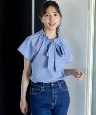 集英社HAPPY PLUS STOREany SiS（エニィスィス）/【洗える】ギャザーネック ブラウス
