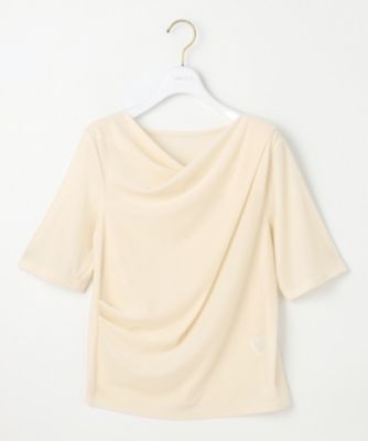 集英社HAPPY PLUS STOREany SiS（エニィスィス）/【洗える】シアーベロアドレープ Tシャツ