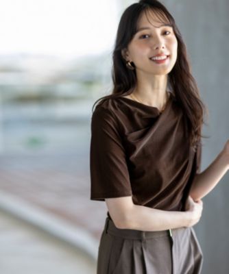 集英社HAPPY PLUS STOREany SiS（エニィスィス）/【洗える】シアーベロアドレープ Tシャツ
