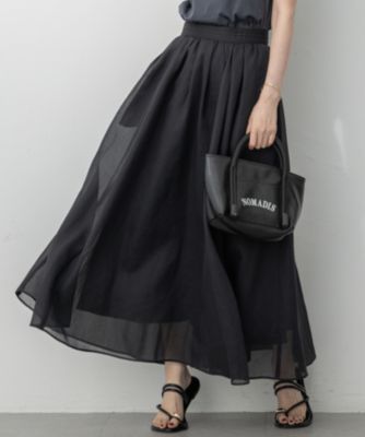 集英社HAPPY PLUS STORE23区 L（ニジュウサンク エル）/【洗える】シアービエラ ギャザー スカート