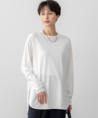 集英社HAPPY PLUS STORE23区（ニジュウサンク）/【大好評素材/洗える】コットンベアジャージー ロング Tシャツ