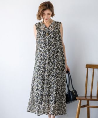 集英社HAPPY PLUS STORE23区 L（ニジュウサンク エル）/【洗える】Ratti アブストラクトプリント ワンピース