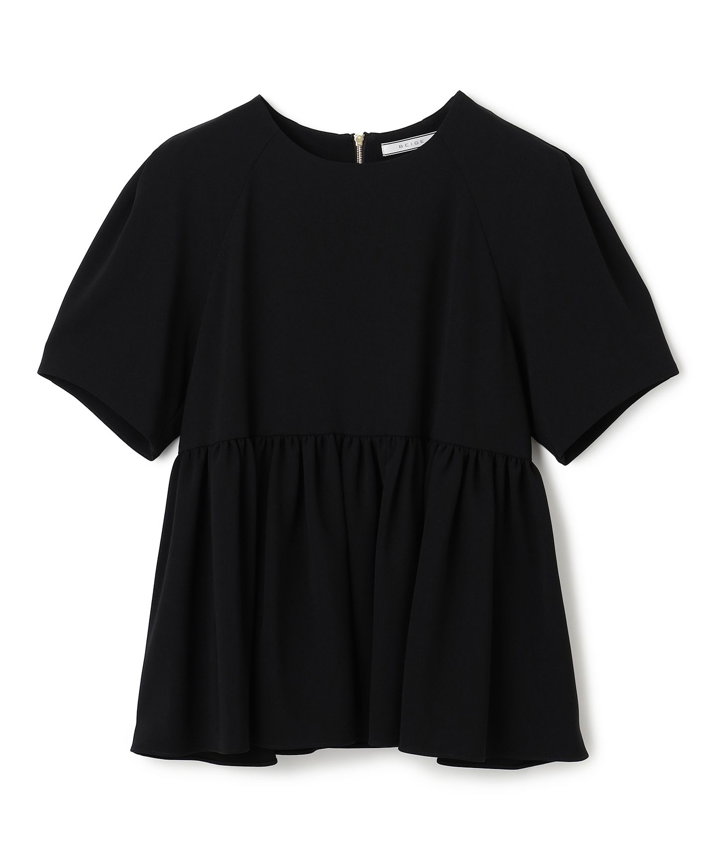 BEIGE，(ベイジ)/【洗える】ACHILLEA / ペプラムバックファスナーブラウス