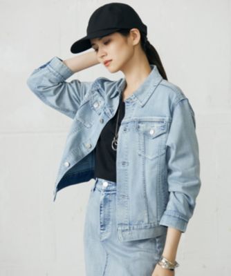 集英社HAPPY PLUS STORE自由区 L（ジユウク　エル）/【17号サイズまで展開・カタログ掲載・洗える】ウスカルデニムベーシック ジャケット