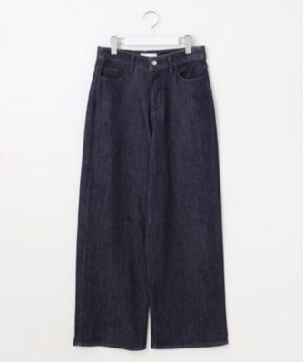 集英社HAPPY PLUS STORE自由区 L（ジユウク　エル）/【19号サイズまで展開・洗える】ウスカルデニムワイドストレート パンツ