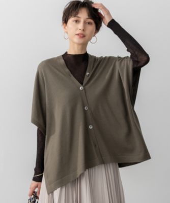 ☆未使用品☆ 23区 ニジュウサンク 38 アイボリー タートルネックポンチョ 23区 L(ニジュウサンク エル)の【洗える】コンパクトウール