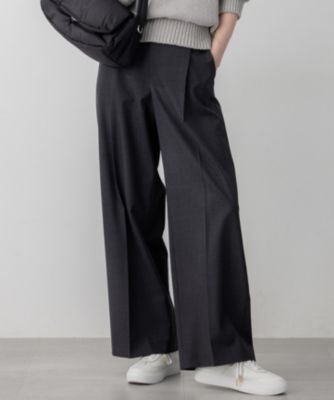 集英社HAPPY PLUS STORE23区 L（ニジュウサンク エル）/【洗える】TWマットクロス タック ワイド パンツ