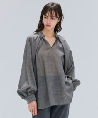集英社HAPPY PLUS STOREBEIGE，（ベイジ）/【洗える】MOYE / シアーウールパフスリーブブラウス