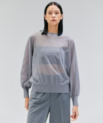 集英社HAPPY PLUS STOREBEIGE，（ベイジ）/【洗える】CADDO / シアーウールクルーネックトップス