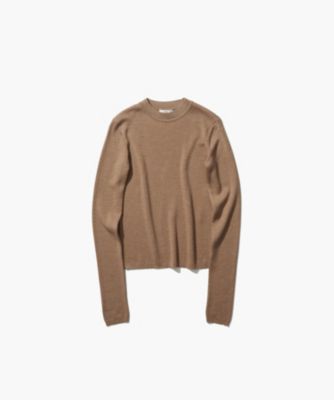 ATON(エイトン)のRAMIE WOOL RIB | リブモックネックセーター