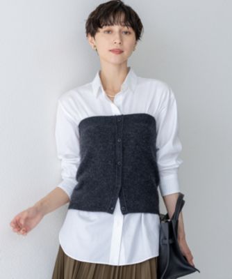 集英社HAPPY PLUS STORE23区 S（ニジュウサンク エス）/【洗える】ラクーンブレンド ファー ビスチェ