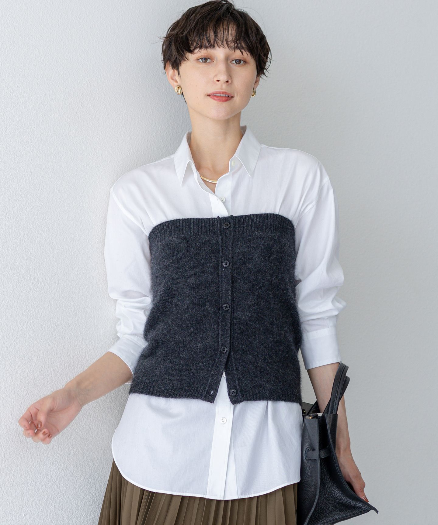 23区 S(ニジュウサンク エス)/【洗える】ラクーンブレンド ファー ビスチェ