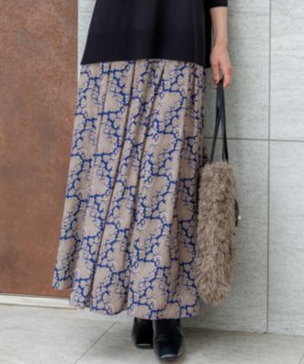 2024AW 23区 Ratti ペイズリースカートsize36 23区 S(ニジュウサンク エス)の【洗える】Ratti ヴィンテージ