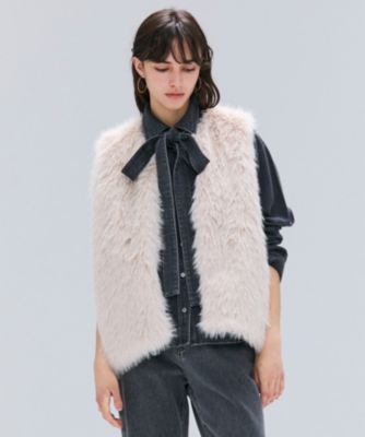 beige, ベイジ ジレ ENCALYPTNS（ユカリプトス） BEIGE，｜ベイジ，のベスト・ジレ（ジャケット）通販｜ELLE SHOP
