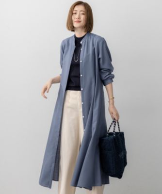 新品✨23区　2024年モデル　比翼仕立てシャツワンピース　Aライン　38 23区(ニジュウサンク)の【洗える】TWビエラ シャツワンピース通販