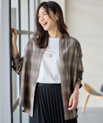 集英社HAPPY PLUS STOREany FAM（エニィファム）/【洗濯機可】オンブレチェックオーバーシャツ