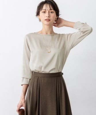 集英社HAPPY PLUS STORE23区 S（ニジュウサンク エス）/【洗える】サテン ロングスリーブ Tシャツ