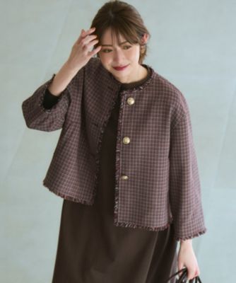 23区(ニジュウサンク)のツイーディーカラーミックス ノーカラー