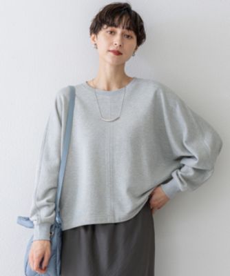 集英社HAPPY PLUS STORE23区 L（ニジュウサンク エル）/【洗える】シャイニーコットンテリー ドルマン スウェット