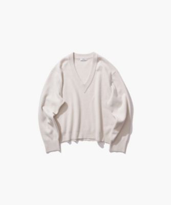 ATON(エイトン)のMERINO COLLEGE KNIT | Vネックセーター通販