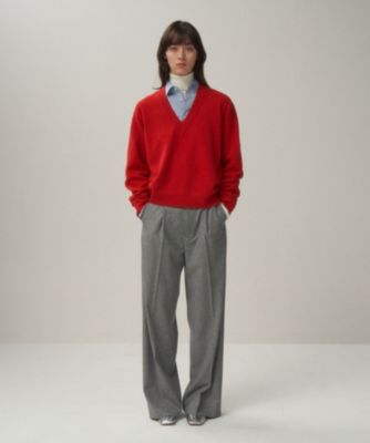 ATONエイトン　定番　Ｖネックニット　ウール100% LINEN WOOL BRUSHED | V-NECK SWEATER – ATON | エイトン