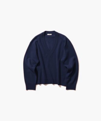 ATON(エイトン)のMERINO COLLEGE KNIT | Vネックセーター通販