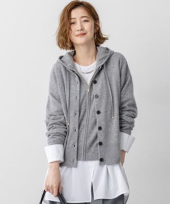 集英社HAPPY PLUS STORE23区 L（ニジュウサンク エル）/【見上愛さん着用/洗える】ピュアカシミヤ クルーネック カーディガン