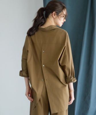 集英社HAPPY PLUS STORE23区 S（ニジュウサンク エス）/【SLOW/一部店舗限定】ライトタンブラータフタ バックボタン シャツ