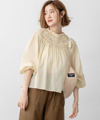集英社HAPPY PLUS STORE23区 S（ニジュウサンク エス）/【SLOW/一部店舗限定】コットンクレープ ブラウス