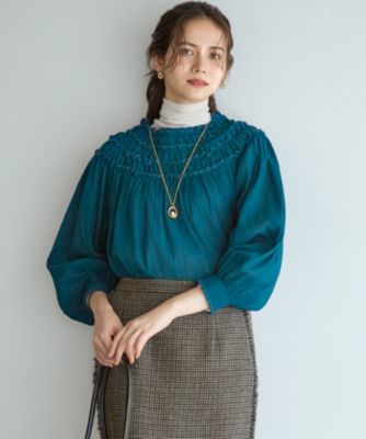 集英社HAPPY PLUS STORE23区 S（ニジュウサンク エス）/【SLOW/一部店舗限定】コットンクレープ ブラウス