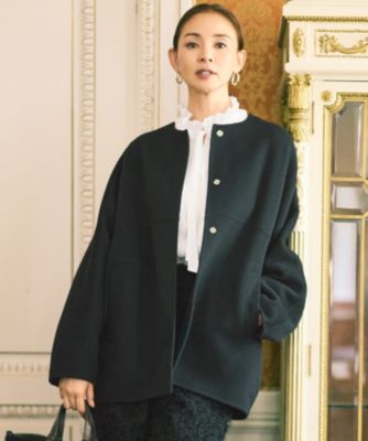 JURGEN LEHL ダークグレー 刺繍入り ロングコート 新品未使用♡ JURGEN LEHL ダークグレー 刺繍入り ロングコート 新品未使用