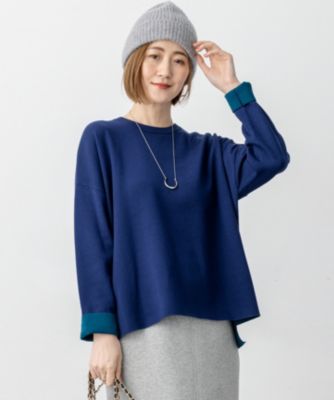 集英社HAPPY PLUS STORE23区 L（ニジュウサンク エル）/【洗える】ダブルフェイス プルオーバー ニット