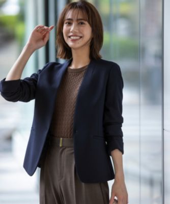 集英社HAPPY PLUS STOREANY SIS（エニィスィス）/【保温効果・ストレッチ・洗える】ビューティサーモ2WAYストレッチ ノーカラージャケット